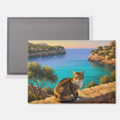 Katze in Mallorca Spanien Reisen Magnet (Vorderseite/Rückseite)