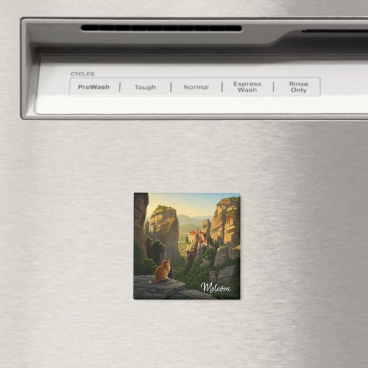 Katze in Meteora Griechenland Reisen Magnet (In Situ (Geschirrspüler))