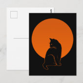 KATZE IN MONLIGHT POSTKARTE (Vorne/Hinten)