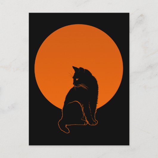KATZE IN MONLIGHT POSTKARTE (Vorderseite)