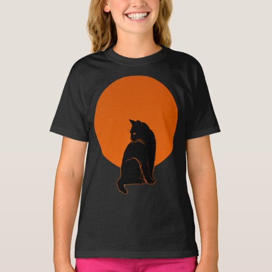 KATZE IN MONLIGHT T-Shirt (Vorderseite)