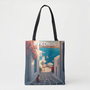 Katze in Mykonos Griechenland Cyclades Travel Suns Tasche