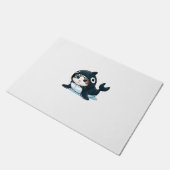 Katze in Orca Kostüm Fußmatte (Schrägansicht)