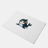 Katze in Orca Kostüm Fußmatte (Schrägansicht)