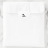 Katze in Orca Kostüm Herz-Aufkleber (Tasche)