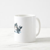 Katze in Orca Kostüm Kaffeetasse (VorderseiteRechts)