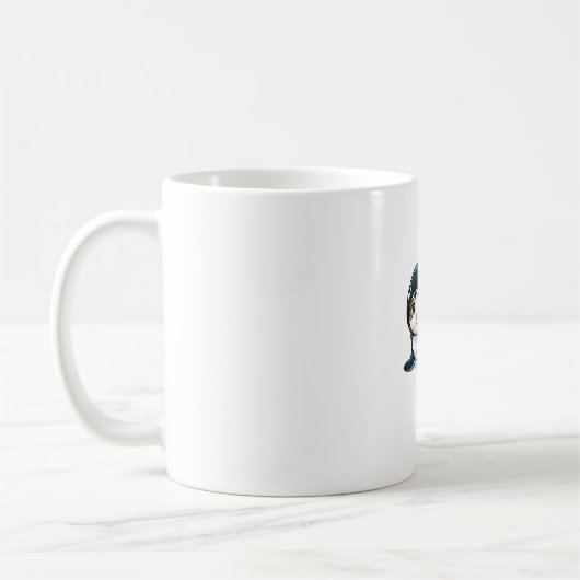 Katze in Orca Kostüm Kaffeetasse (Links)