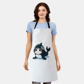 Katze in Orca Kostüm Schürze (Getragen)