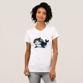 Katze in Orca Kostüm T-Shirt (Vorne ganz)