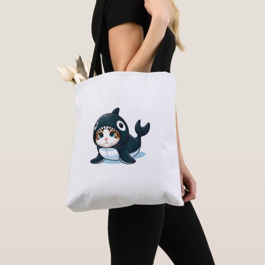 Katze in Orca Kostüm Tasche (Von Nahem)