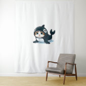 Katze in Orca Kostüm Wandteppich (Beispiel)