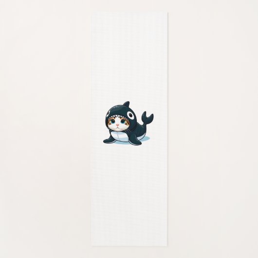 Katze in Orca Kostüm Yogamatte (Vorderseite)