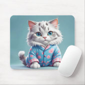 Katze in Pajamas Mousepad (Mit Mouse)