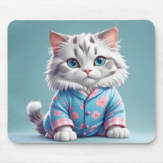 Katze in Pajamas Mousepad (Vorne)