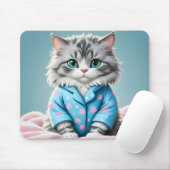 Katze in Pajamas Mousepad (Mit Mouse)