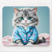 Katze in Pajamas Mousepad (Vorne)