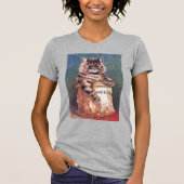 Katze in Papiertasche, Louis Wain T-Shirt (Vorderseite)
