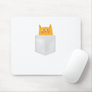 Katze in Pocket, flüchtige Blick ein Bube Mousepad