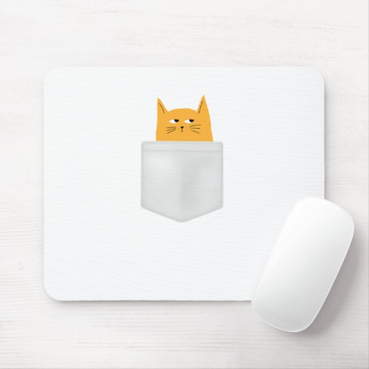 Katze in Pocket, flüchtige Blick ein Bube Mousepad (Mit Mouse)