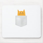 Katze in Pocket, flüchtige Blick ein Bube Mousepad (Vorne)