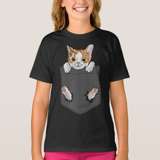 Katze in Pocket Niedliche Katzen Liebhaber | Pet T-Shirt (Vorderseite)