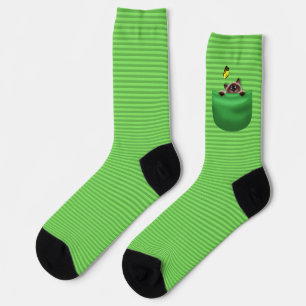 Katze in Pocket Socken