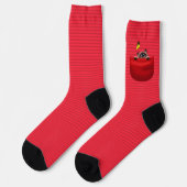 Katze in Pocket Socken (Linkes Detail)