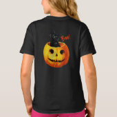 Katze in Pumpkin Halloween T-Shirt (Rückseite)
