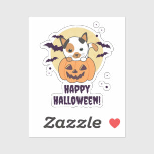 Katze in Pumpkin Sweet Cats Happy Halloween Aufkleber