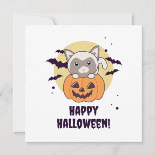 Katze in Pumpkin Sweet Cats Happy Halloween Einladung