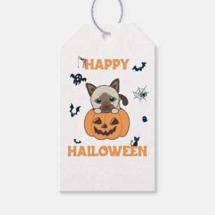 Katze in Pumpkin Sweet Cats Happy Halloween Gesche Geschenkanhänger