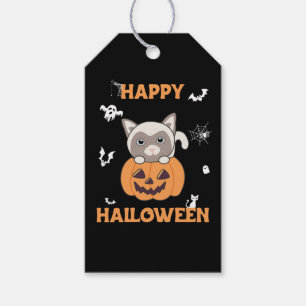 Katze in Pumpkin Sweet Cats Happy Halloween Gesche Geschenkanhänger
