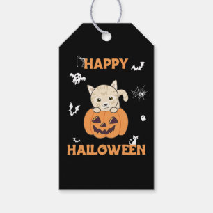 Katze in Pumpkin Sweet Cats Happy Halloween Gesche Geschenkanhänger