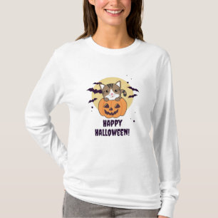 Katze in Pumpkin Sweet Cats Happy Halloween T-Shirt