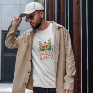 Katze in Regenbogen-Sonnenbrille T-Shirt