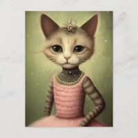 Katze in rosa Kleid Adororable