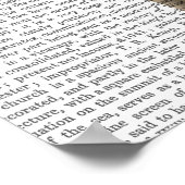 Katze in rotem Kleid Poster (Ecke)