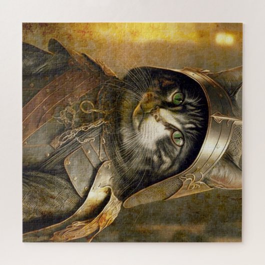 Katze in Samurai Helmet Puzzle (Horizontal)