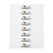 Katze in Schachtel Rundum-Adressaufkleber (Bogen)