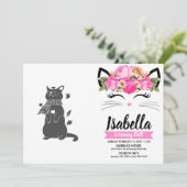 Katze in Schal bereitet sich auf den Winter vor. Einladung (Stehend Vorderseite)