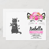 Katze in Schal bereitet sich auf den Winter vor. Einladung (Vorne/Hinten)