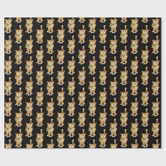 Katze in schwarz geschenkpapier (Flach)
