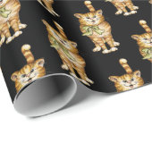 Katze in schwarz geschenkpapier (Rolleneckpunkt)