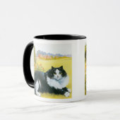 Katze in seiner Garten-Geschenk-Tasse Tasse (Vorderseite Links)