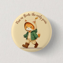 Katze in Stiefeln. Button