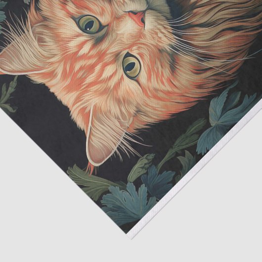 Katze in Tapestry 2 Decoupage Paper Seidenpapier (Ausschnitt)