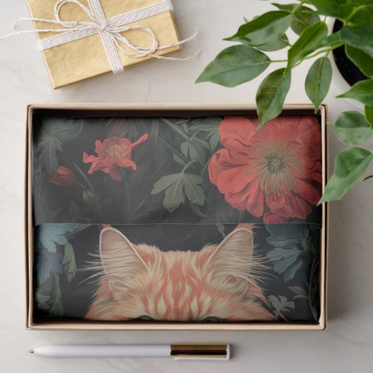 Katze in Tapestry 2 Decoupage Paper Seidenpapier (Geschenk)