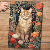 Katze in Tapisserie 1 Decoupage Paper Seidenpapier