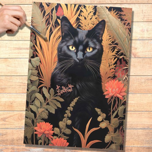 Katze in Tapisserie 4 Decoupage Paper Seidenpapier