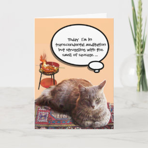 KATZE IN TRANSCENDENTAL MEDITATION , VATER'S DAY KARTE